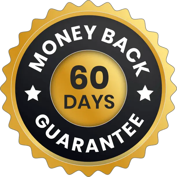 MetaGlucent 60 day money back guarantee badge