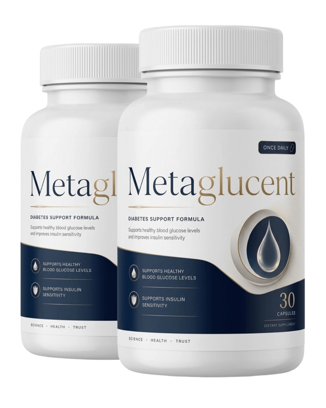 MetaGlucent blood sugar support supplement bottle — natural formula for healthy glucose and steady energy